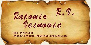 Ratomir Veinović vizit kartica